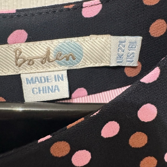 Boden Polka Dot Bell Sleeve Dress Size 18 Long - Picture 4 of 5